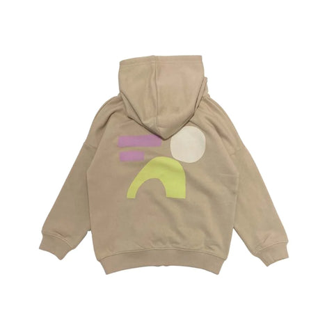 kid zip hoodie shapes hummus organic cotton